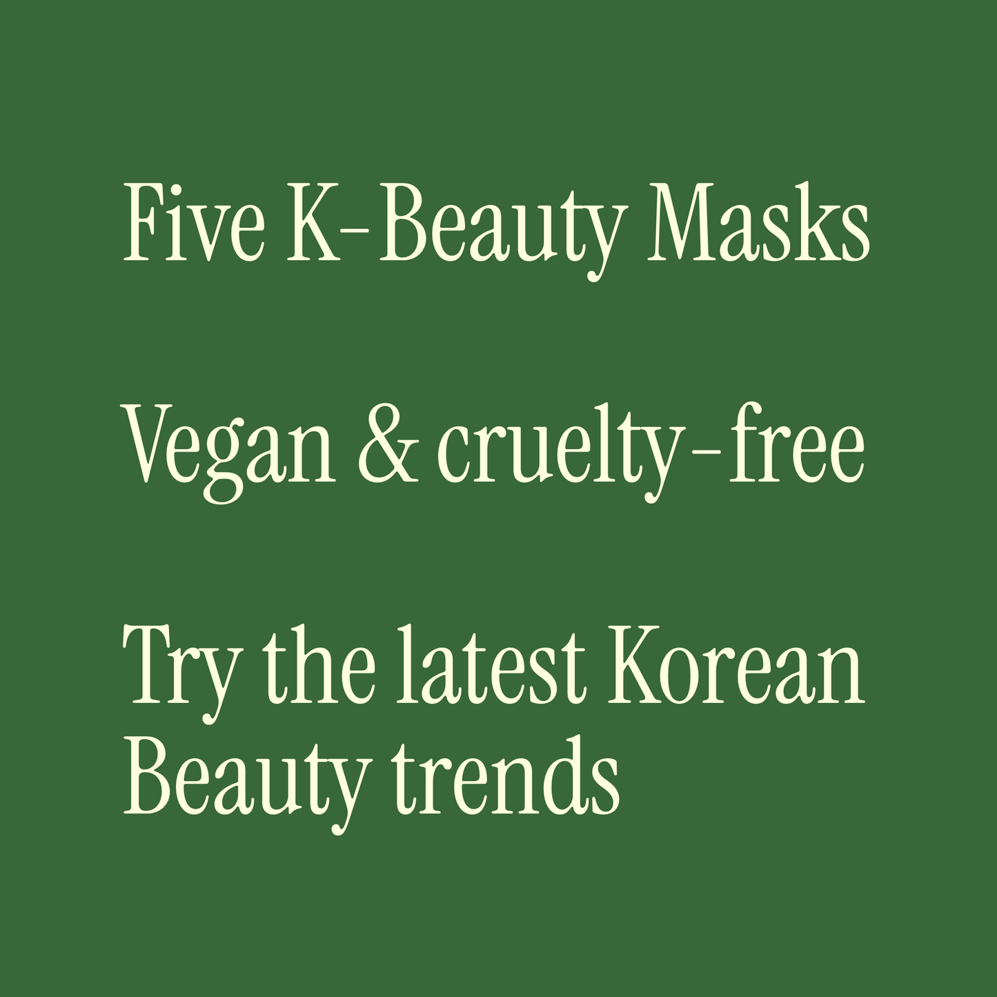 Vegan Korean Mask Box