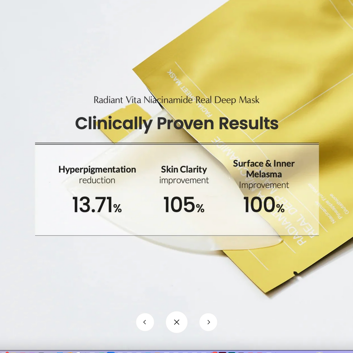 BIODANCE Yellow Radiant Vita Niacinamide Real Deep Mask