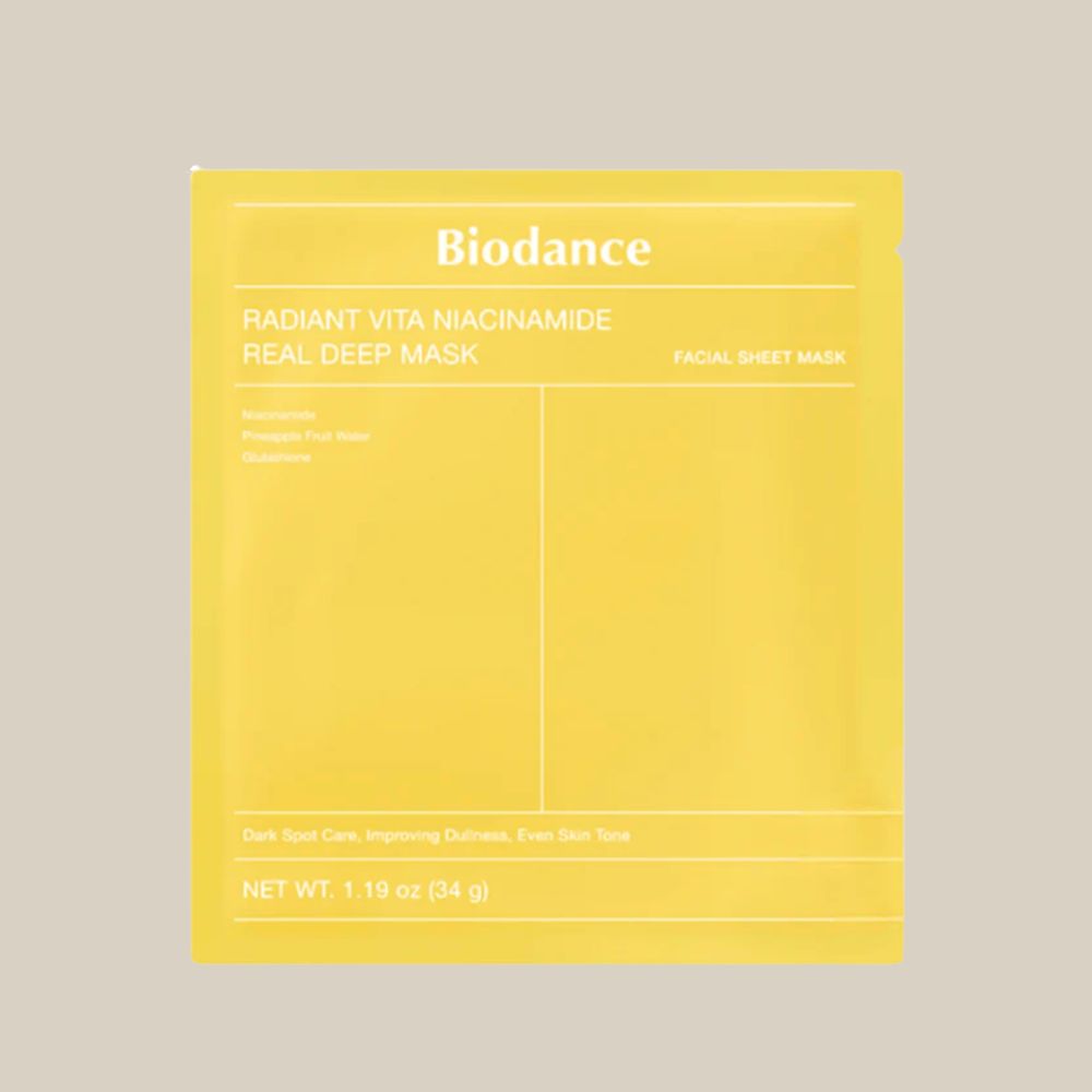 BIODANCE Yellow Radiant Vita Niacinamide Real Deep Mask (1pc)