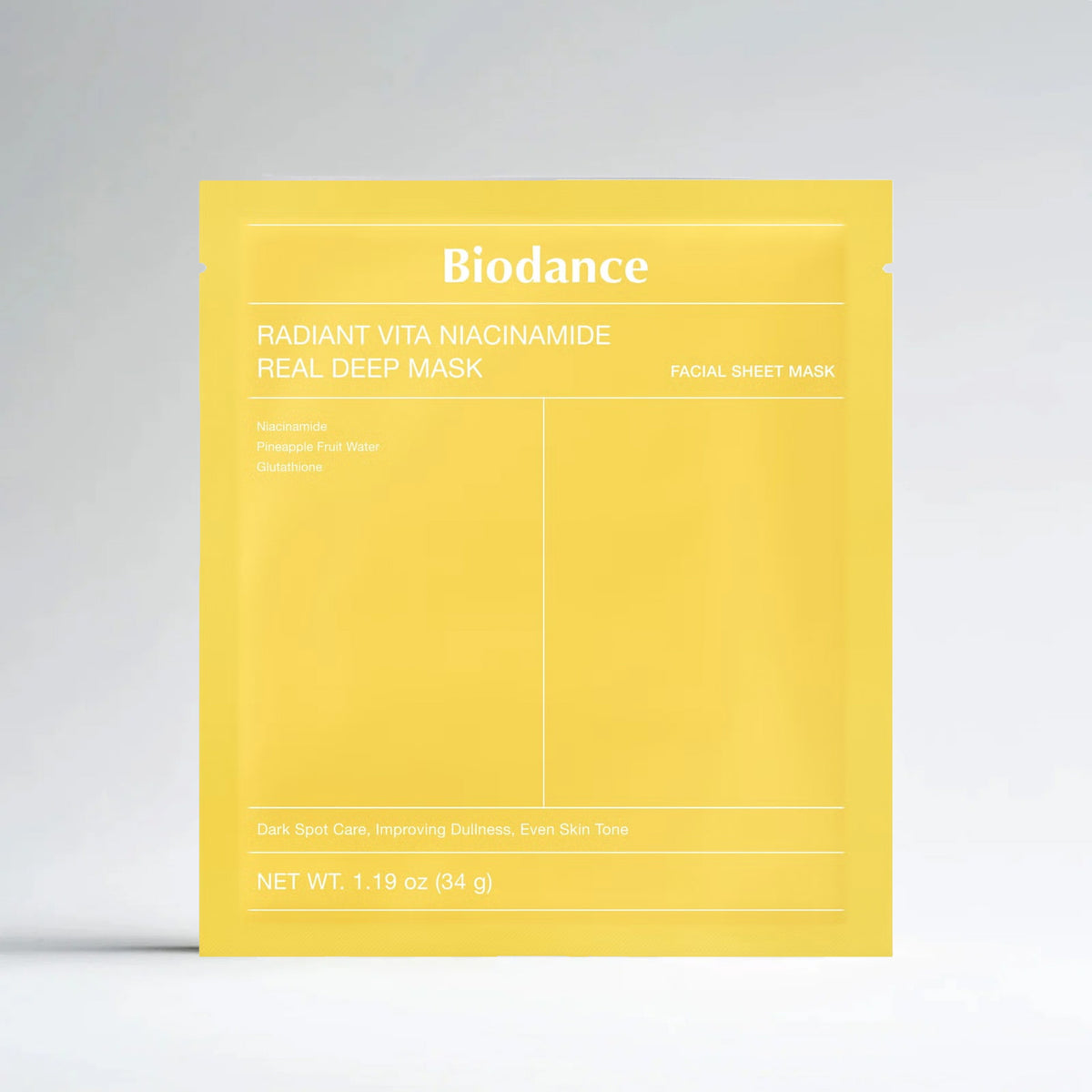 BIODANCE Yellow Radiant Vita Niacinamide Real Deep Mask