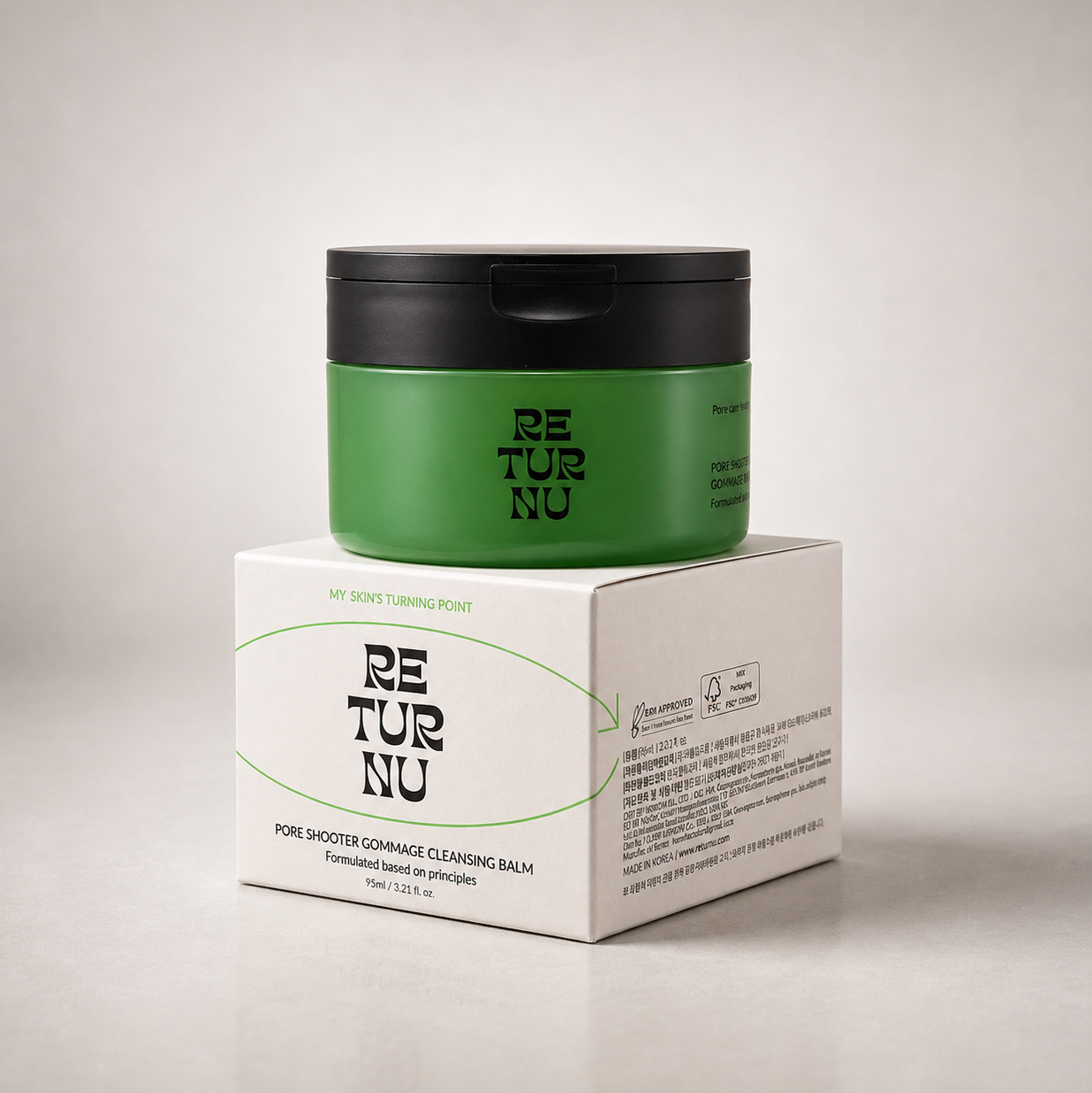 RETURNU Pore Shooter Gommage Cleansing Balm (95ml)