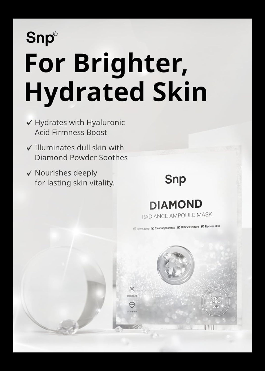 SNP Diamond Shining Moisture Ampoule Mask