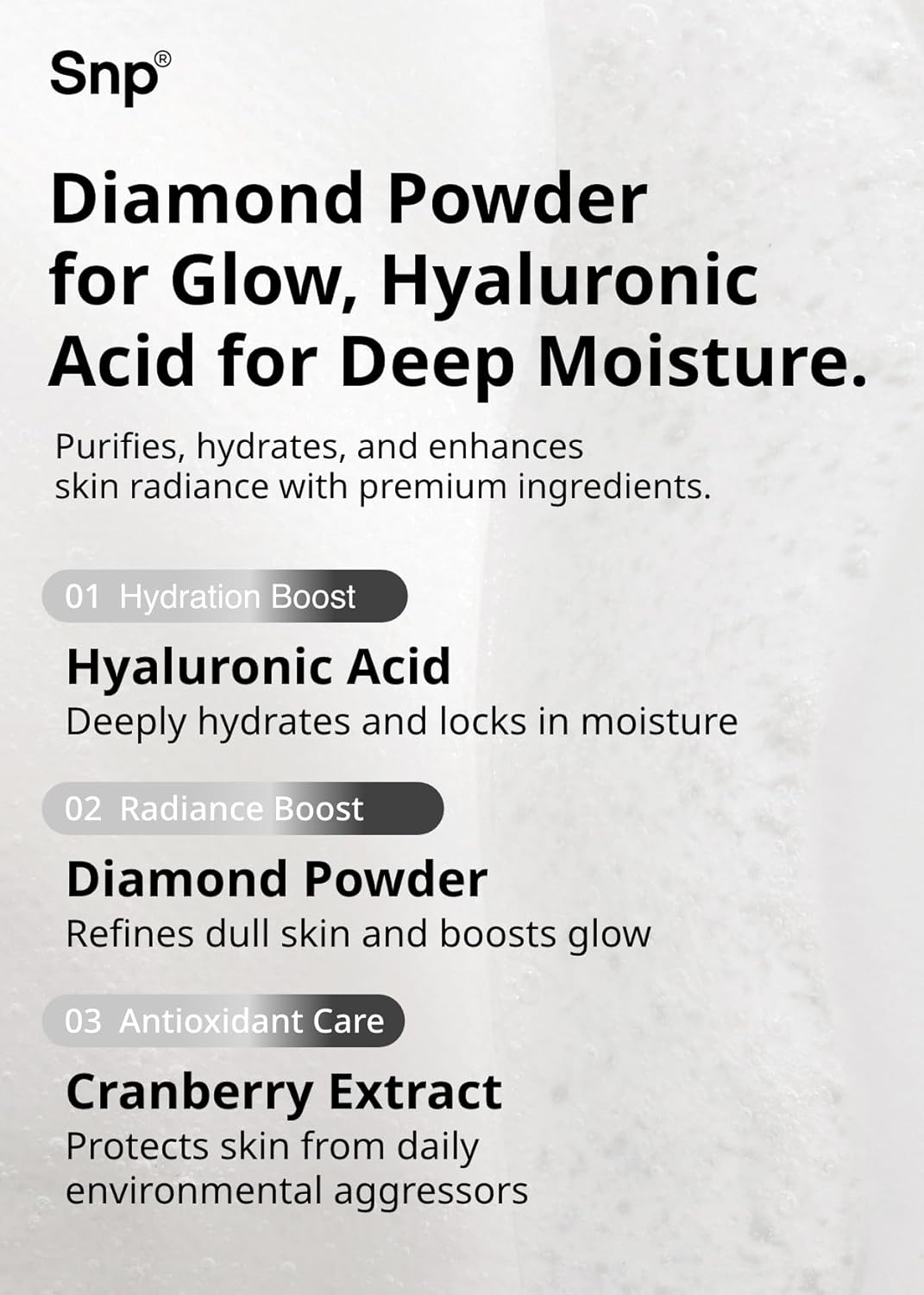 SNP Diamond Shining Moisture Ampoule Mask