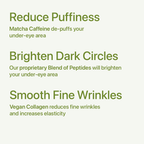 Text describing skincare benefits on a white background