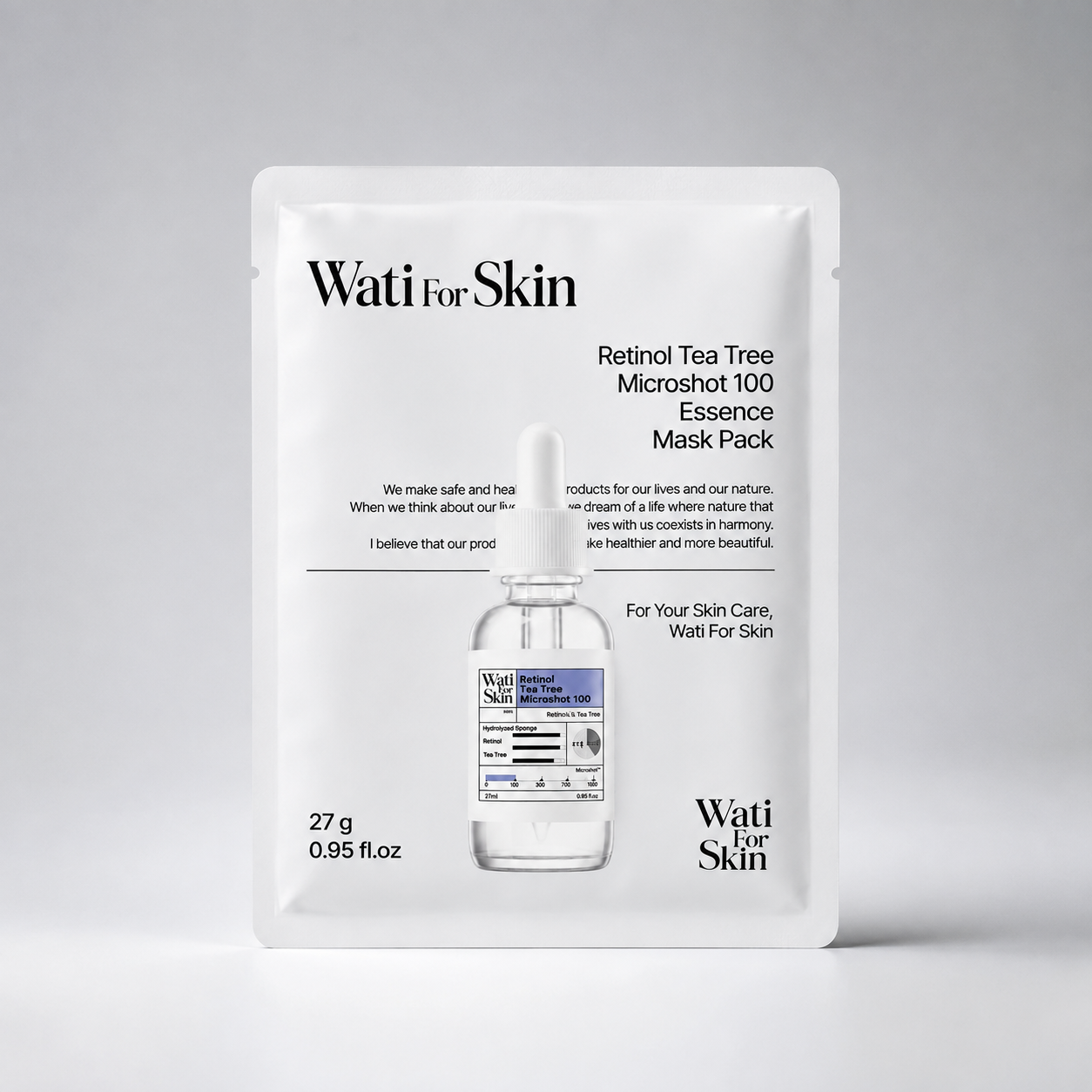 Wati for Skin Retinol Tea Tree Micro Spicule 100 Essence Mask Pack