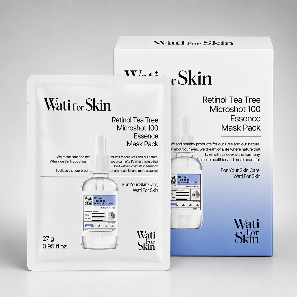 Wati for Skin Retinol Tea Tree Micro Spicule 100 Essence Mask Pack