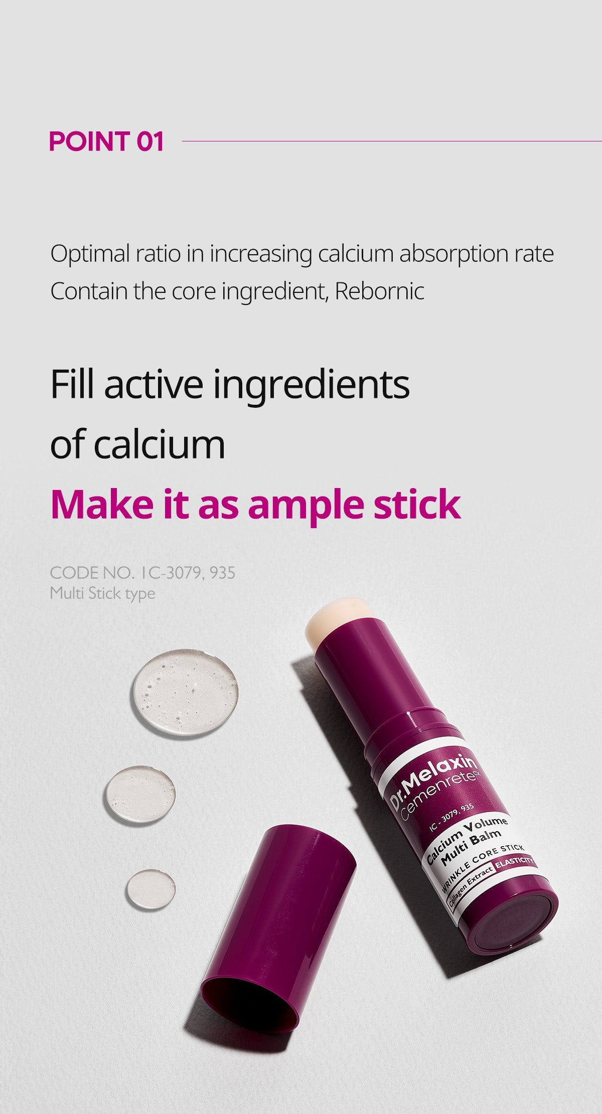 Dr. Melaxin Stick Balm Cemenrete Calcium