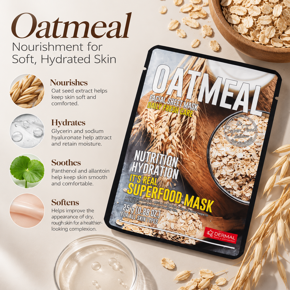 Dermal It's Real Superfood Mask