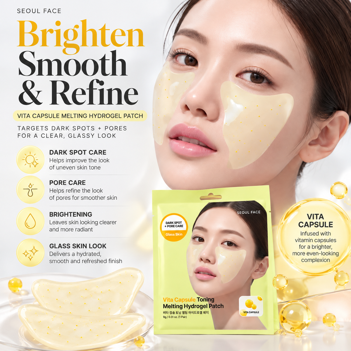 Seoul Face Vita Capsule Toning Melting Hydrogel Patch